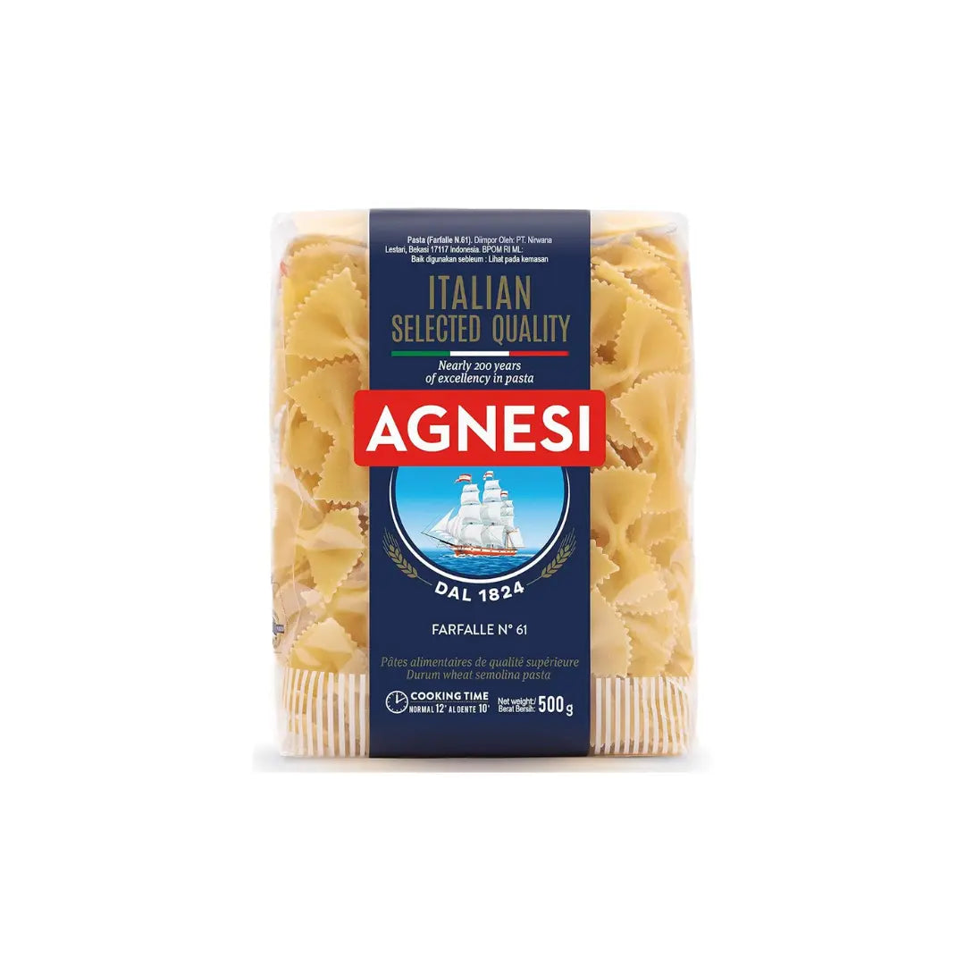 Agnesi Farfalle Pasta 500g - Premium Italian Farfalle by Agnesi