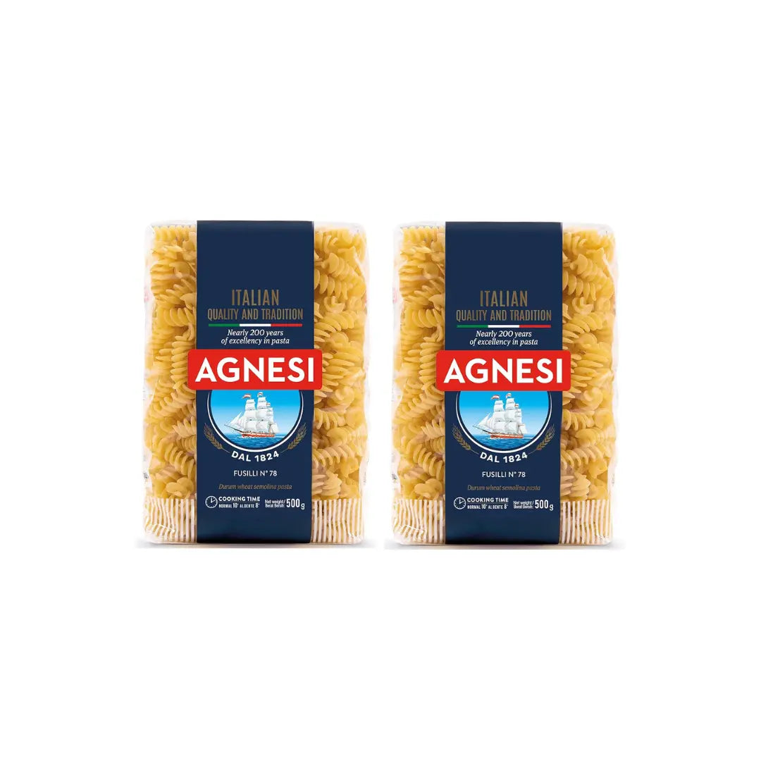 Agnesi Fusilli Pasta, 500g (Pack of 2)