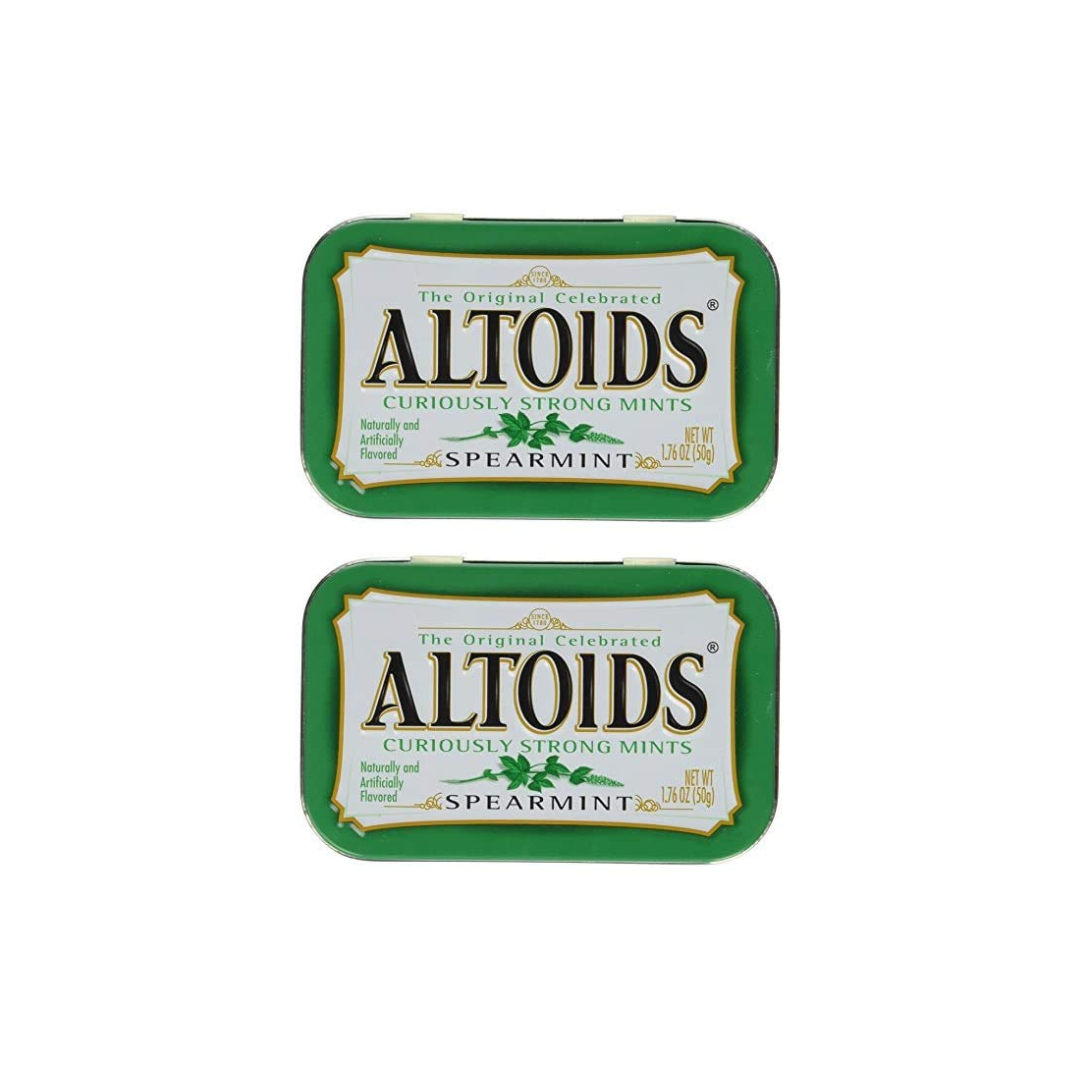 Altoids Curiously Strong Mints Spearmint Pouch, 2 X 50 g
