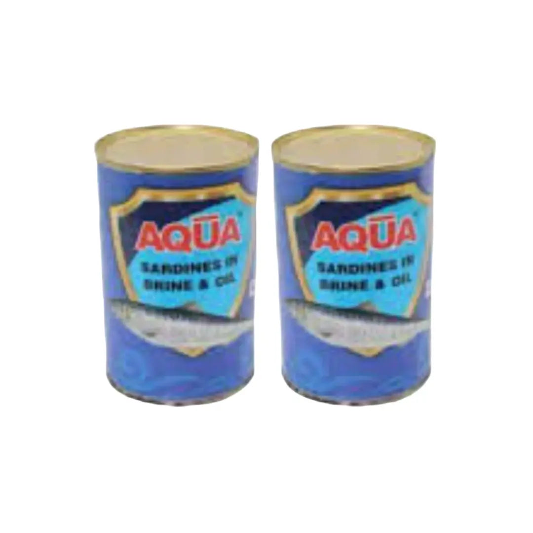 Aqua sardines in brine and oil 450g (Pack of 2)