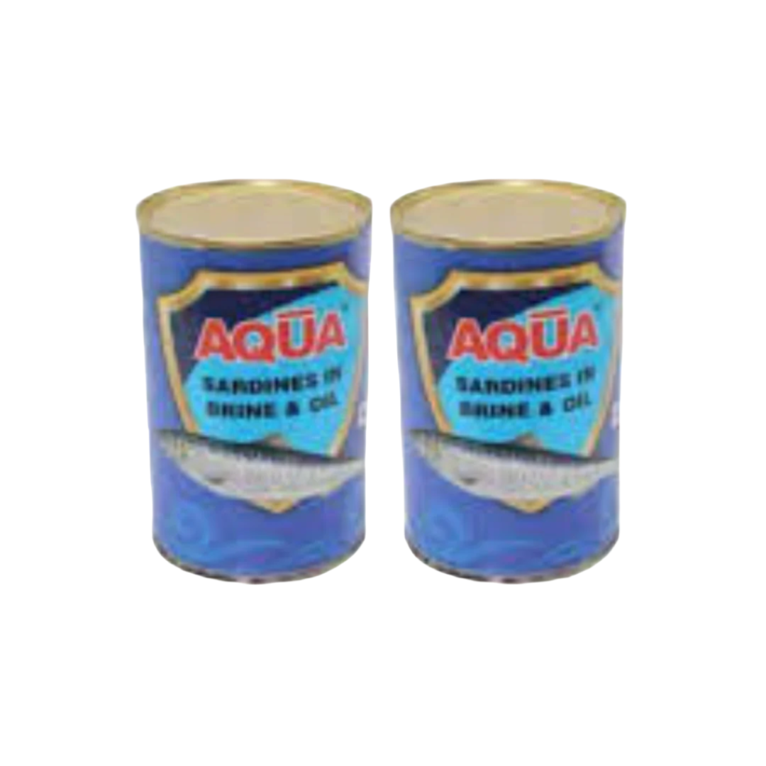 Aqua sardines in brine and oil 450g (Pack of 2)