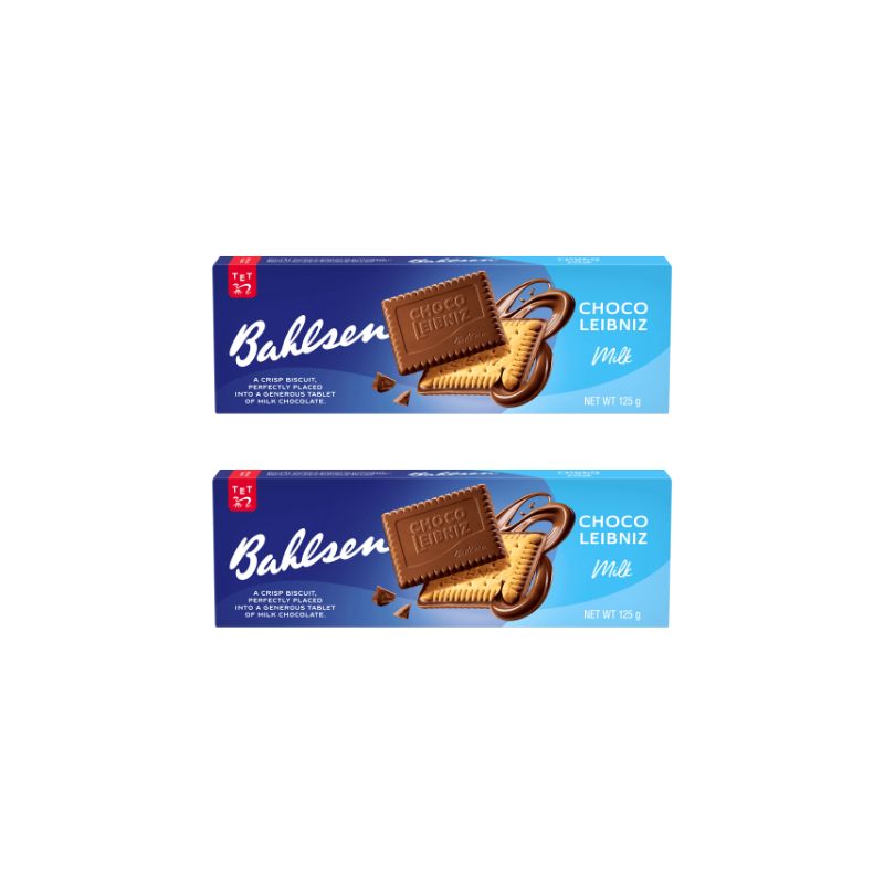 Bahlsen Choco LEIBNIZ Milk Biscuits 111g (Pack of 2)