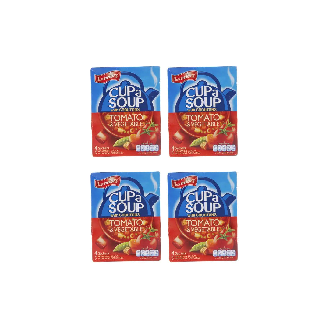 Batchelors Cup a Soup, Tomato Vegetables with Croutons, 104g (Pack of 4)