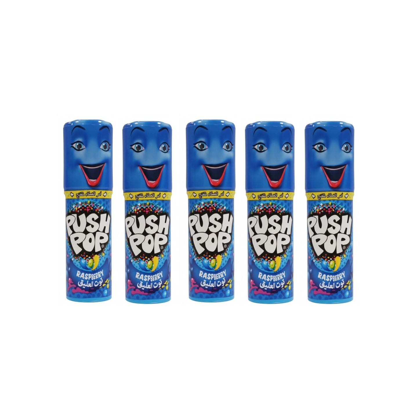 Bazooka Candy Brands Push Pop Raspberry Candy 15g (Pack of 5)