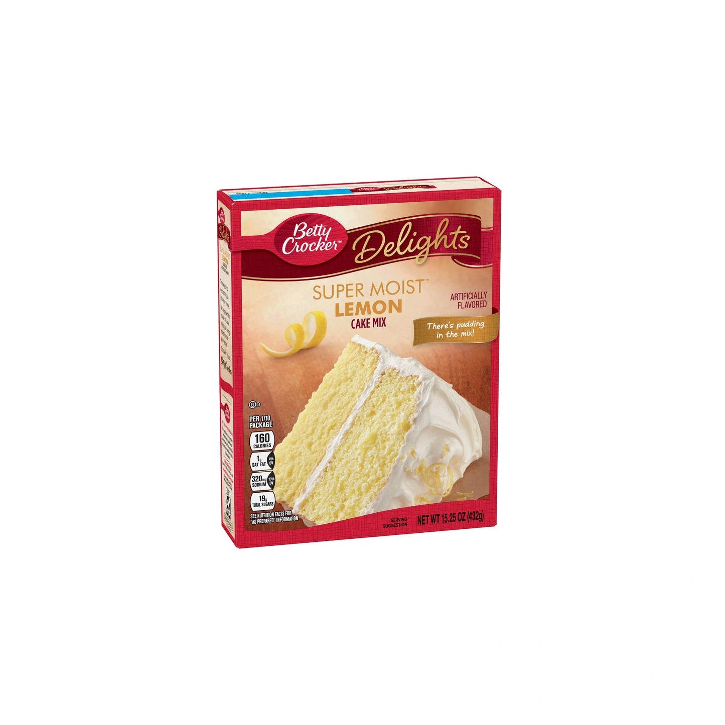 Betty Crocker Delights Super Moist Cake Mix Lemon Pouch, 375g