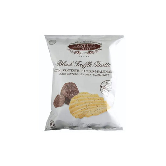 Black Truffle Rustic Black truffle & sea salt chips by Tartufi Jimmy, 45g
