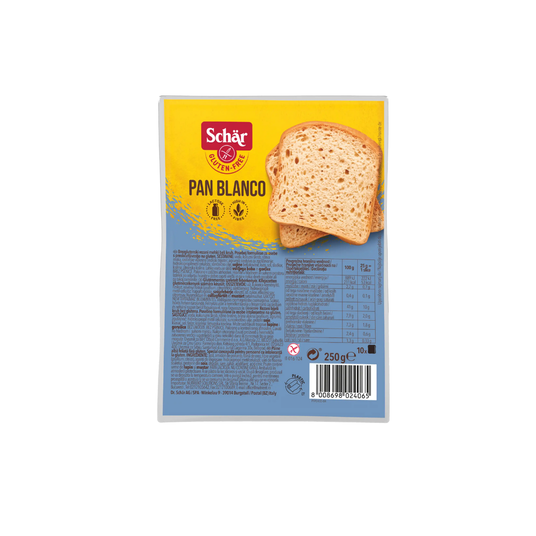 Buy Now | Schar - Pan Blanco (White Bread) 250g | luckystore.in