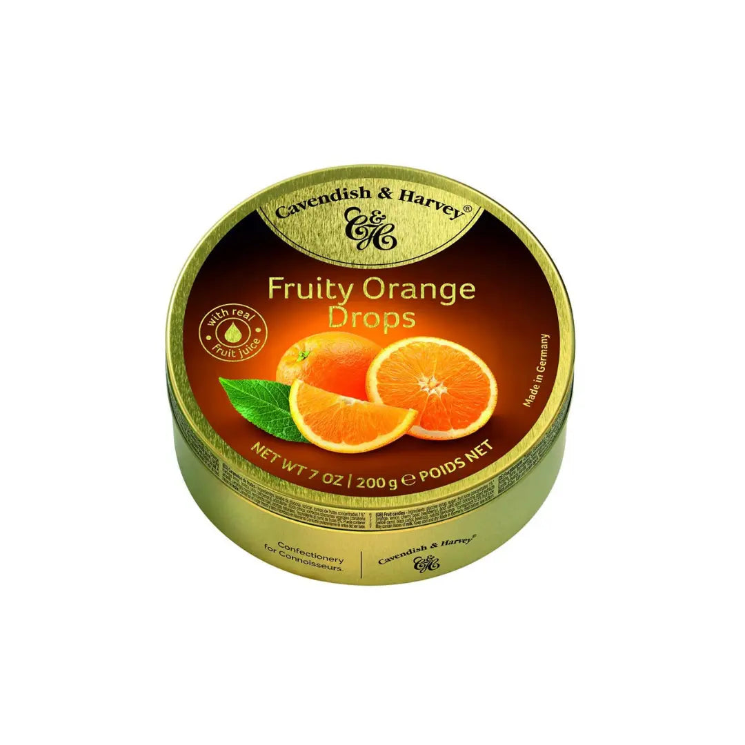 Cavendish & Harvey Fruity Orange drops 200g (Pack of 9)