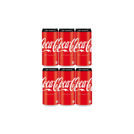 Coca Cola Zero Sugar Soft Drink 330ml (imported)- (Pack of 6)