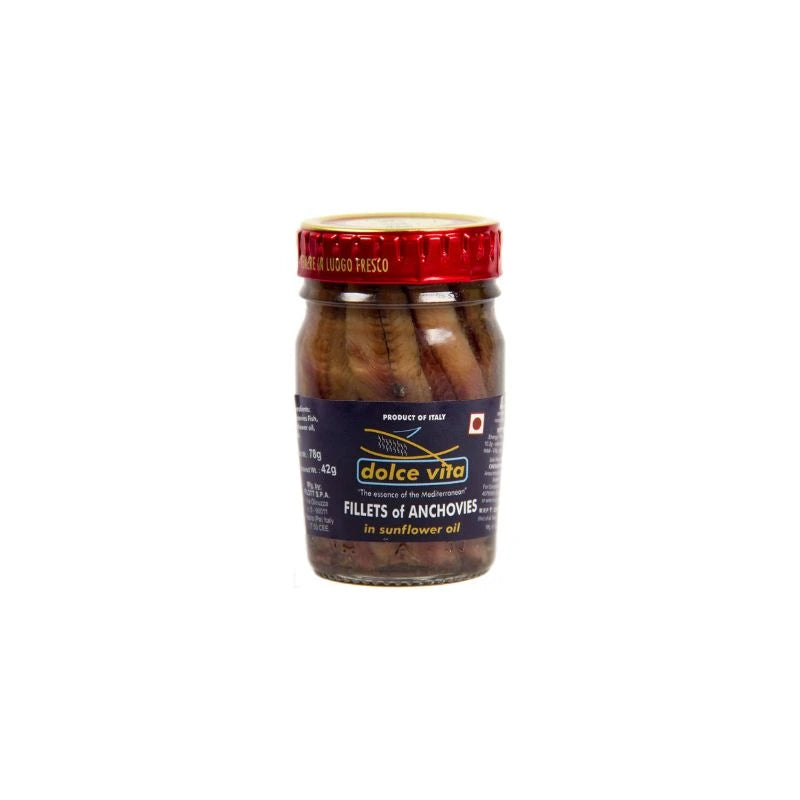 Dolce vita Fillets Of Anchovies In Sunflower Oil, 78g