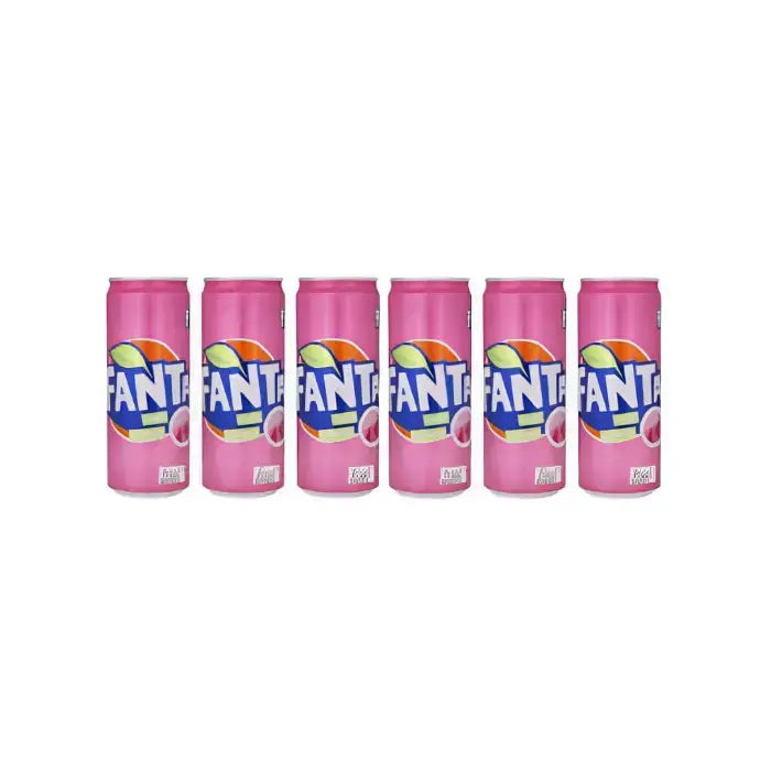 Fanta Lychee 320ml soft drink pack of 6 cans