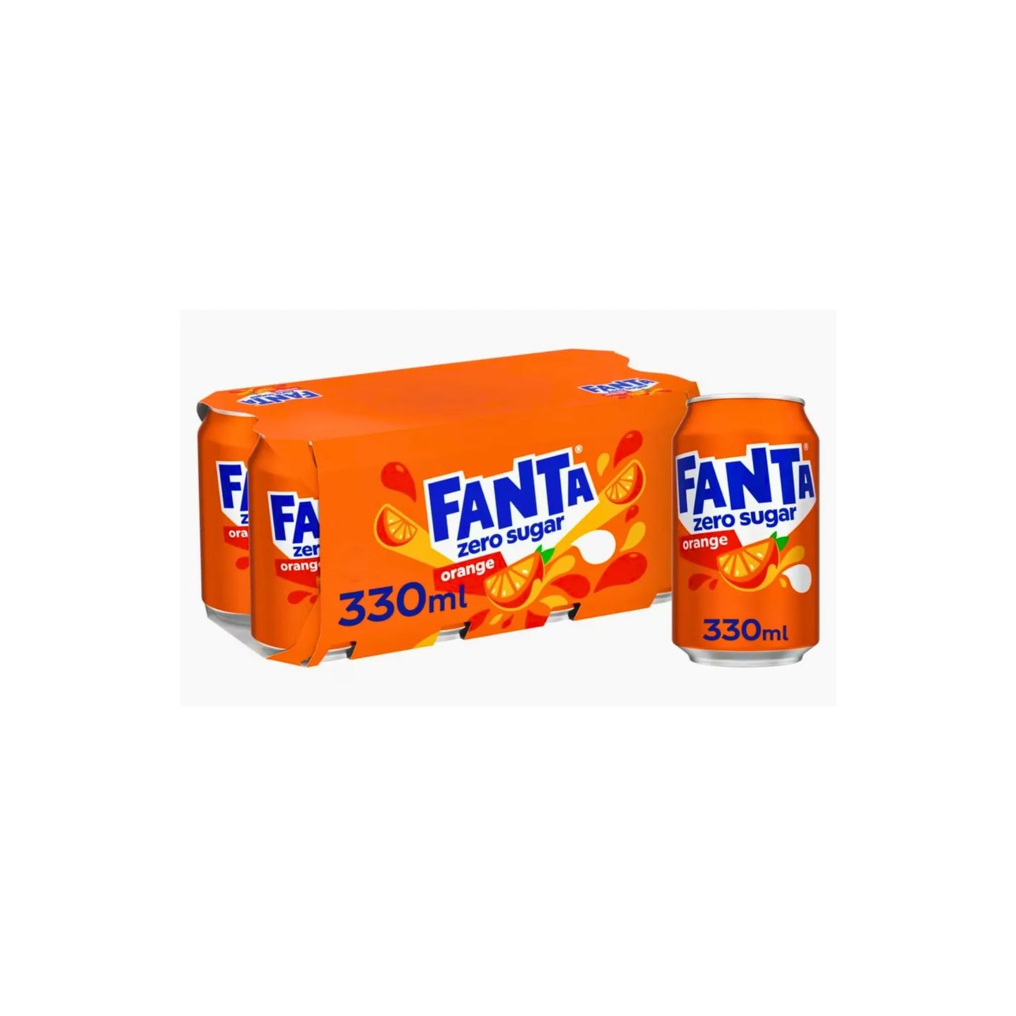 Fanta Zero Sugar 330ml – Imported Sugar-Free Orange Soft Drink