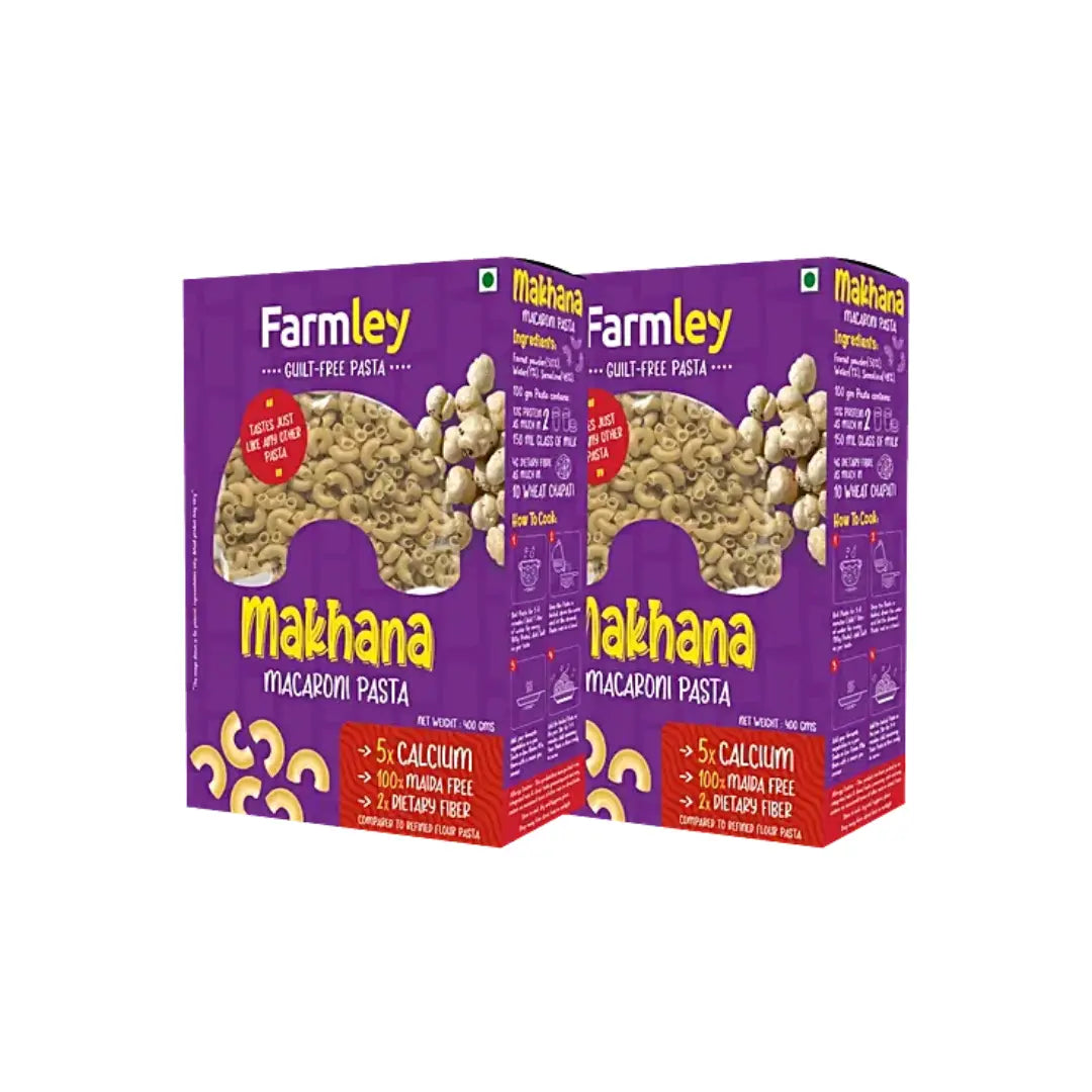 Farmley Makhana Macaroni Pasta, 400g (Pack of 2)
