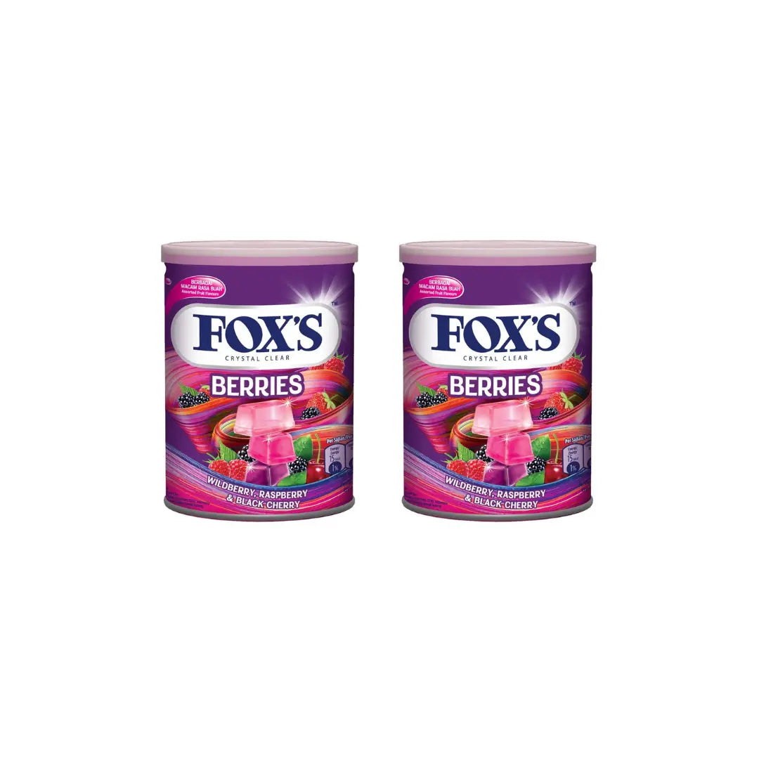 Fox'S Crystal Clear Candy Berries Flavoured 90g (Pack of 2)
