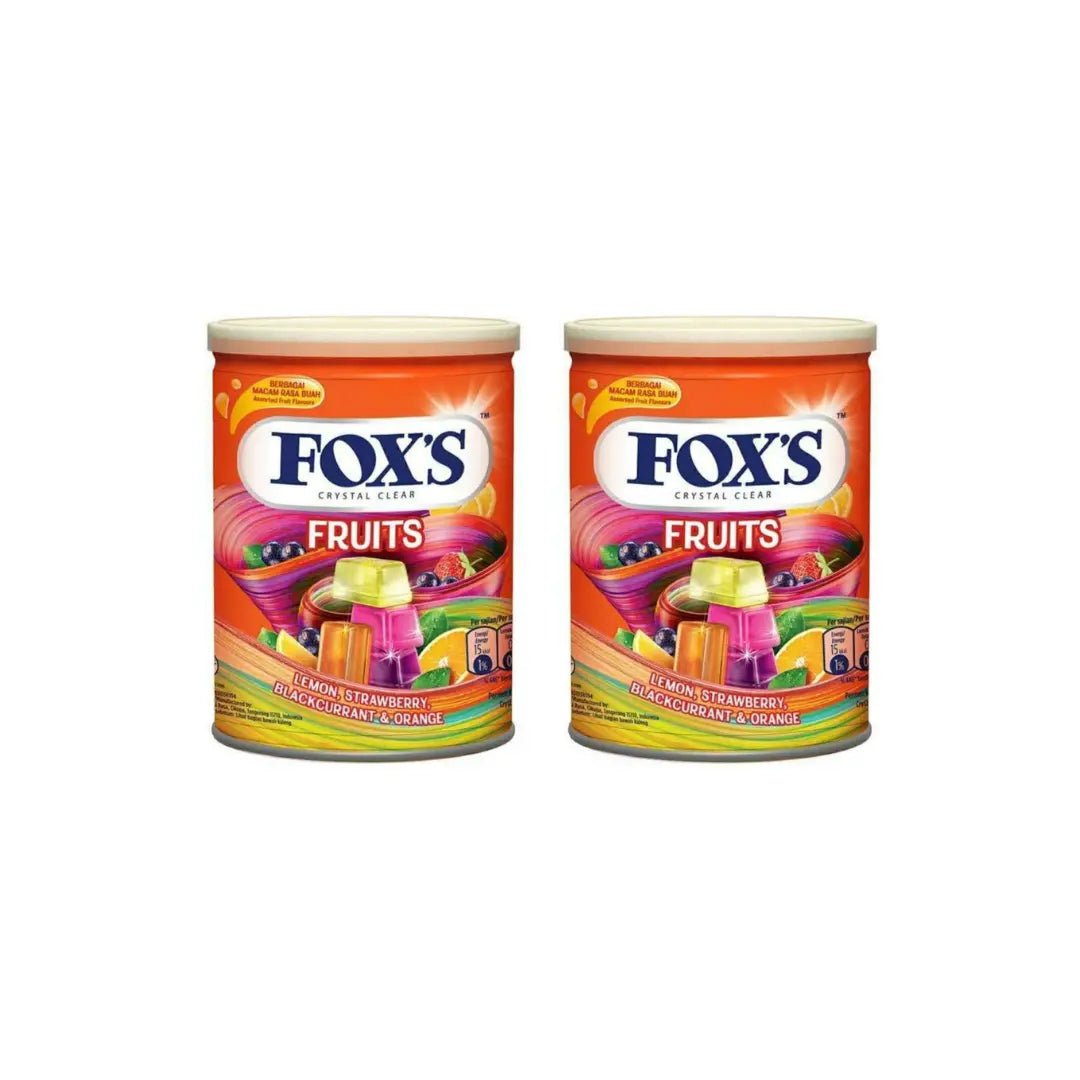 Fox's Crystal Clear Fruits Tin 180g (PACK OF 2)