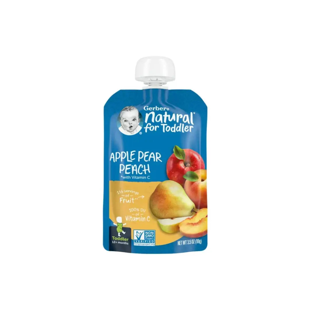 Gerber Natural Toddler Apple Pear Peach (99g)