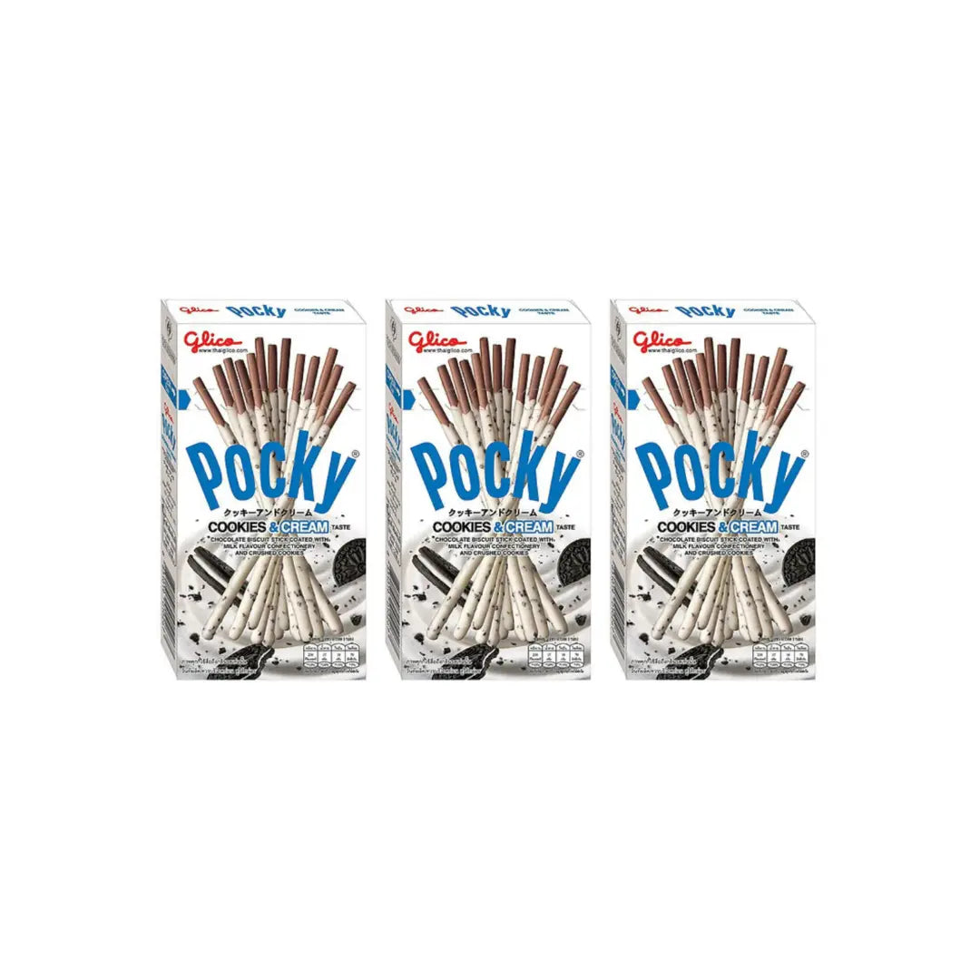Glico Pocky Cookies & Cream Sticks 47g (Pack of 3)