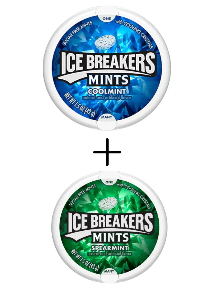 Buy Ice Breakers Spearmint Mints 42G + Ice Breakers Coolmint Sugar Free Mints, 42g (Combo Pack)