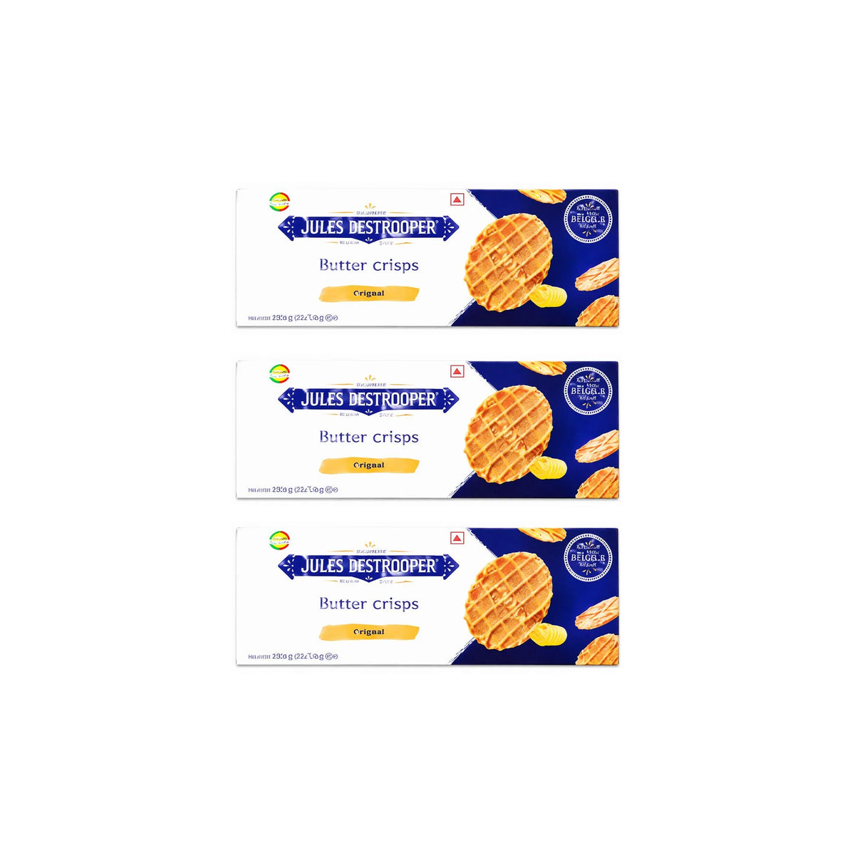 Jules Destrooper Butter Crisps Original Belgian Biscuits (Pack of 3)