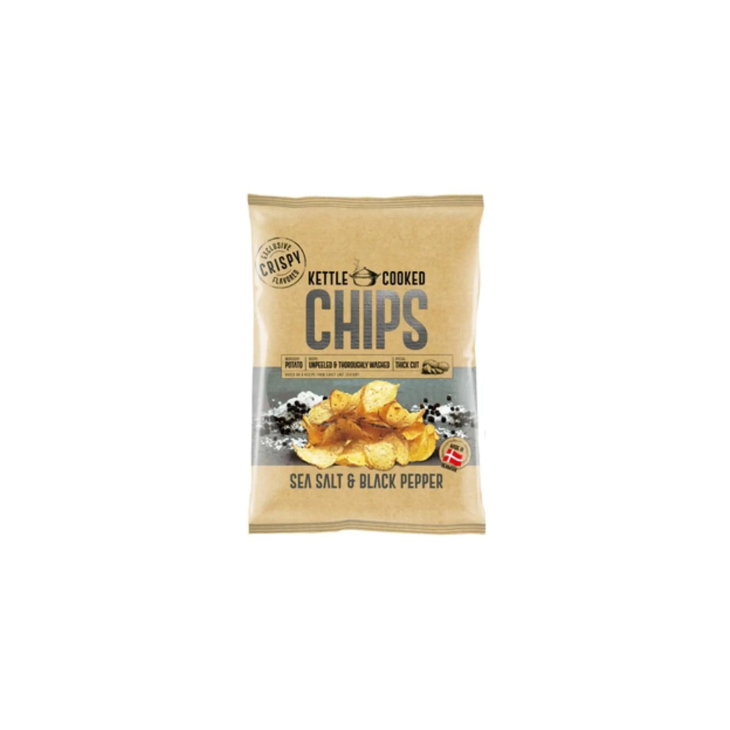 Kettle Cooked Chips Sea Salt & Black Pepper 150 g