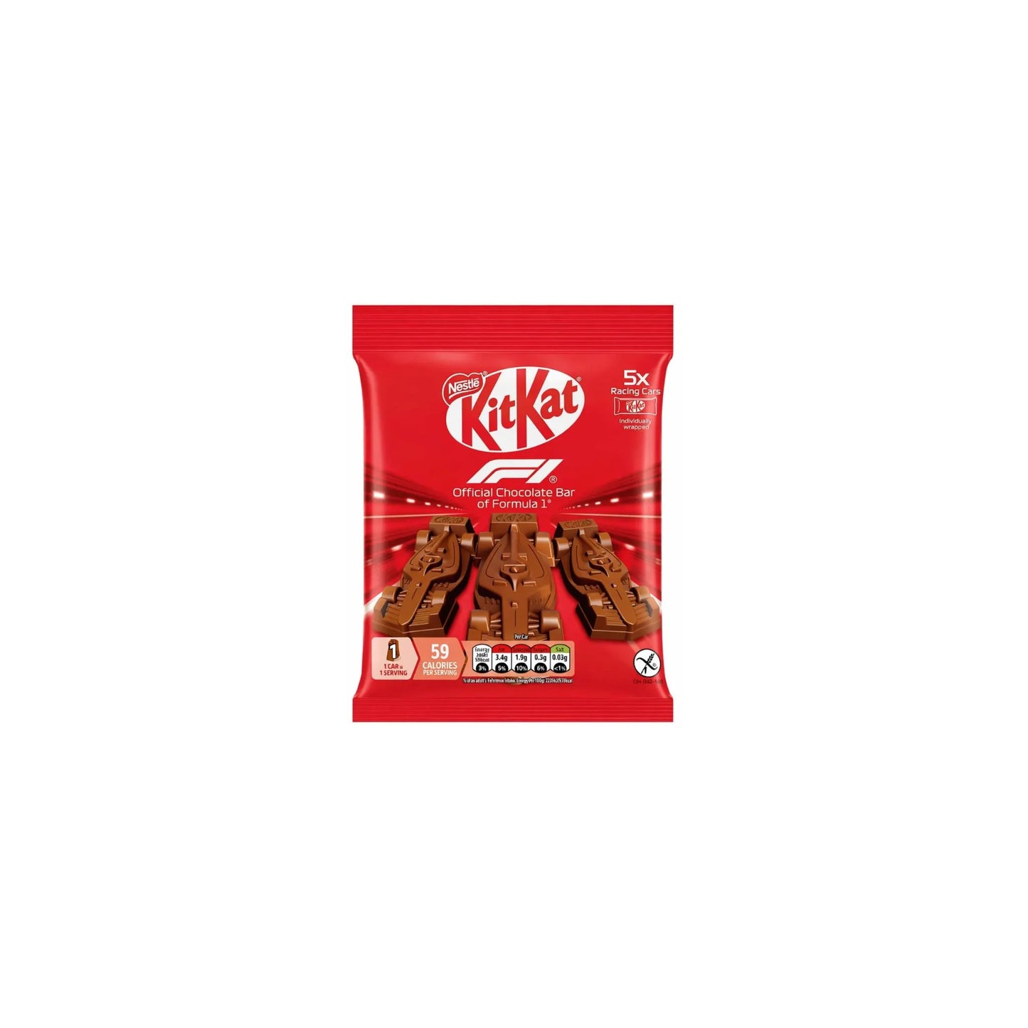 KitKats Chocolate Bar, Formula 1 Racing Cars Edition, 55g (Imported)