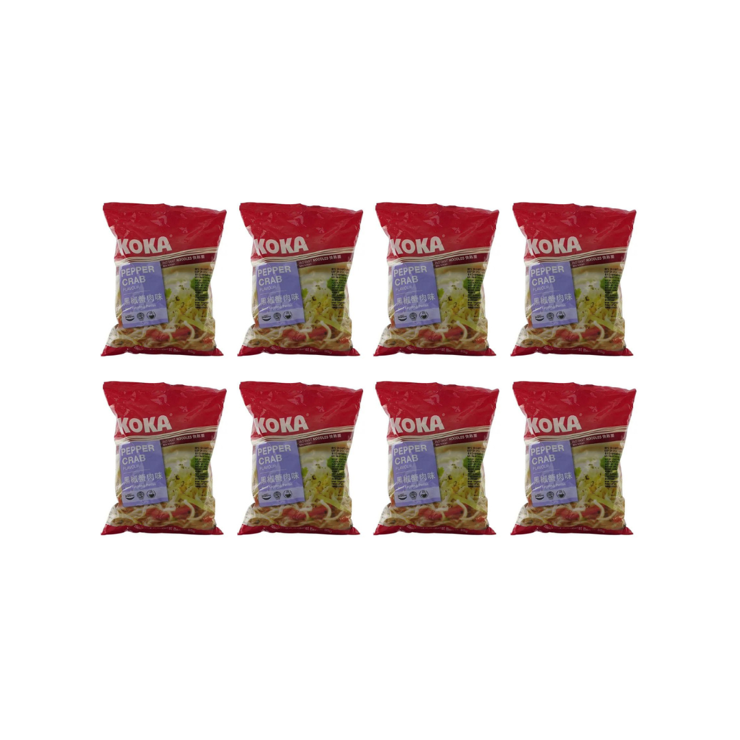 Koka Instant Noodles - Pepper Crab Flavor, 85g (Pouch x 8)