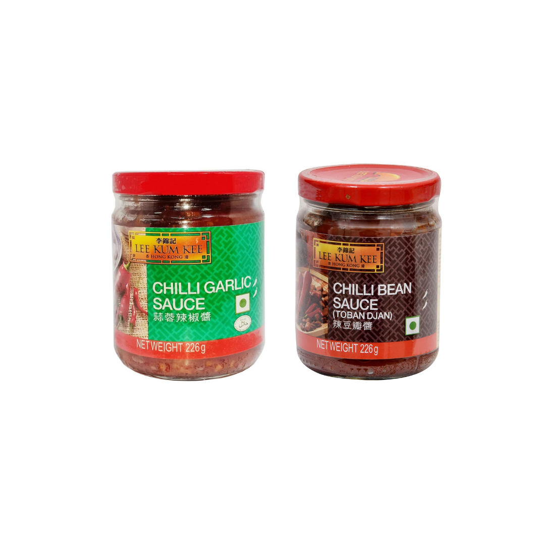 Lee Kum Kee Chilli Garlic Sauce 226g + Spicy Black Bean Sauce 226g (Combo Pack)