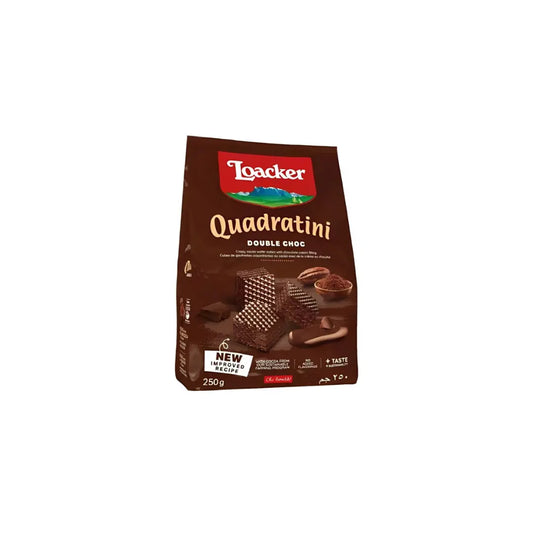 Loacker Quadratini Double Choc 250gm