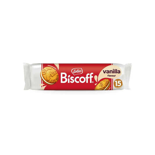 Lotus Biscoff Biscuits – Vanilla Flavour, 15 Cookies Pack (Imported)