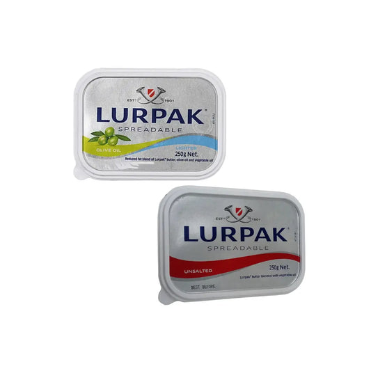 Lurpak Spreadable Butter Combo Pack – Olive Oil Butter 250g + Unsalted Butter 250g