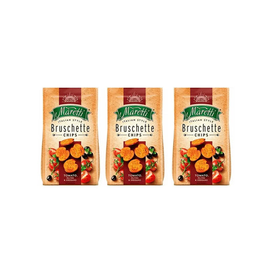 Maretti Bruschette Chips Tomato Flavour 70g (Pack of 3)