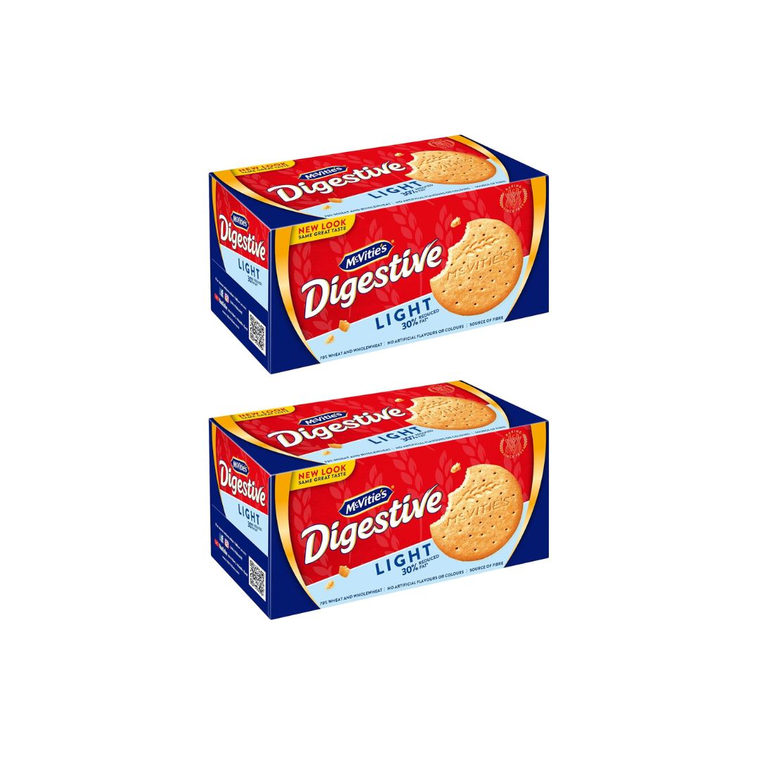 McVitie's Digestive Light Wheat Biscuit, 250g - (Pack of 2)
