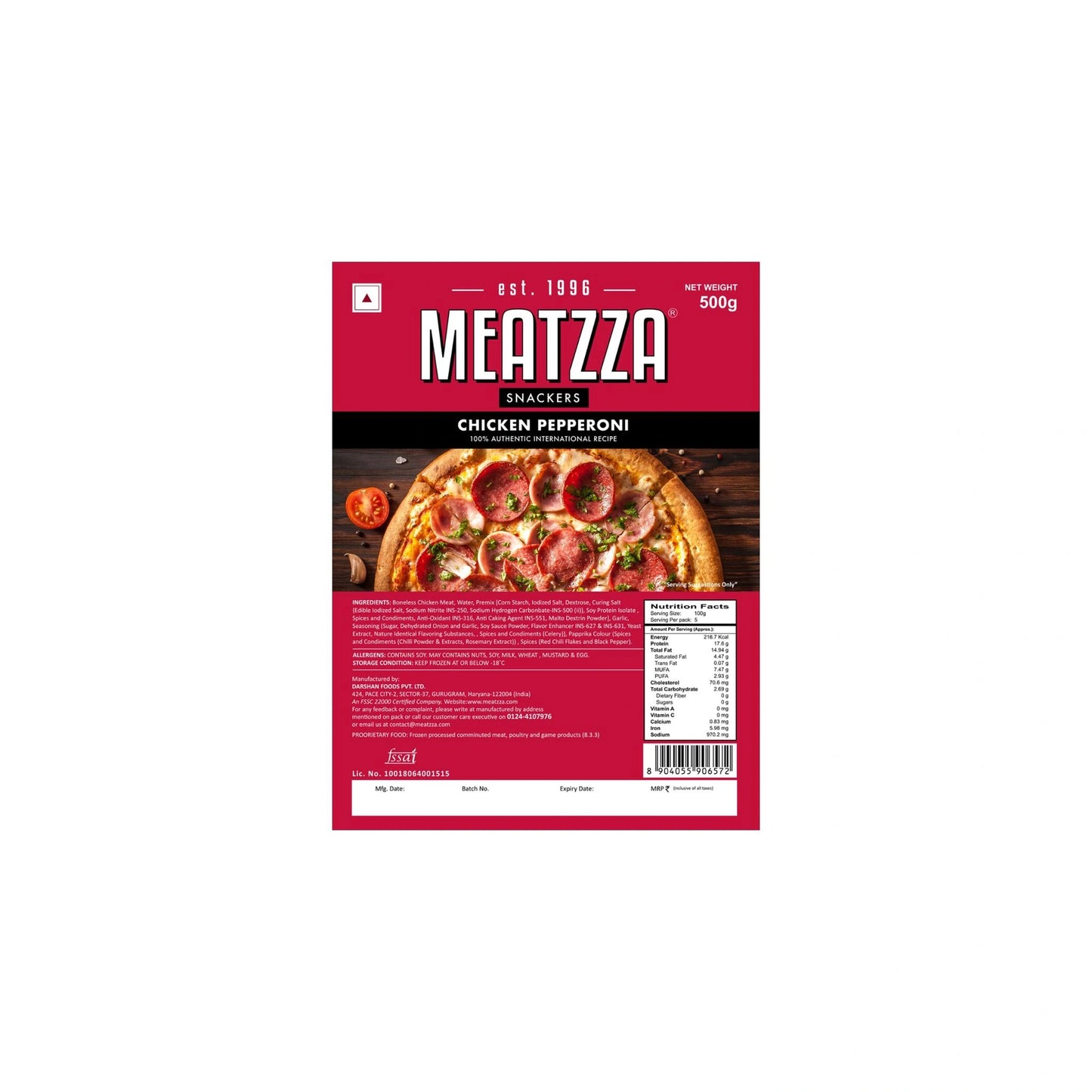 Meatzza chicken pepperoni 500g