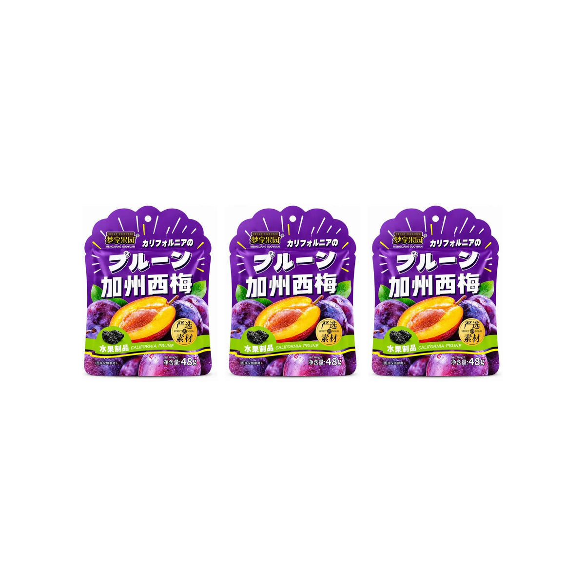 Mengxiang Guoyuan California Prune 48g (Pack of 3)