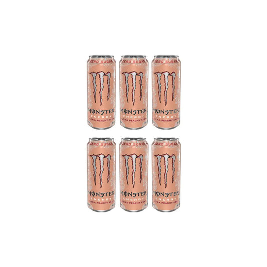 Monster Ultra Zero Peachy Keen 473ml (Pack of 6)
