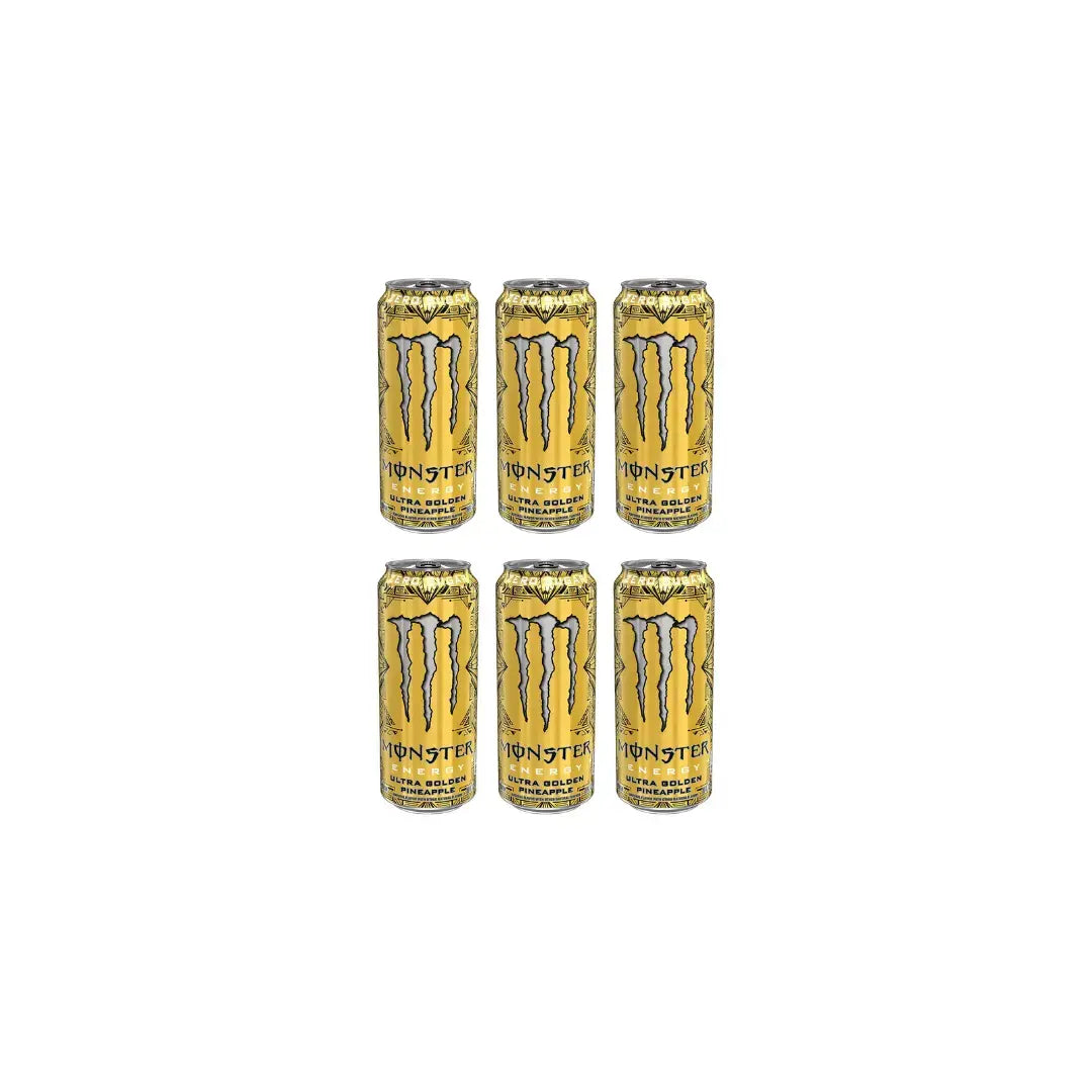 Monster Ultra Golden Pineapple Zero Sugar Energy Drink Pack of 6