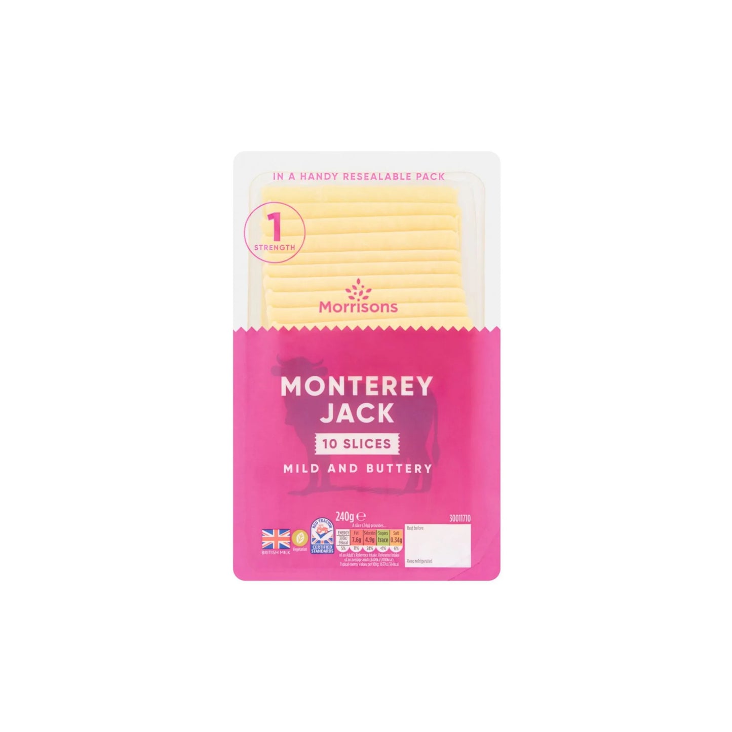 Morrisons Monterey Jack Cheese Slices 240g