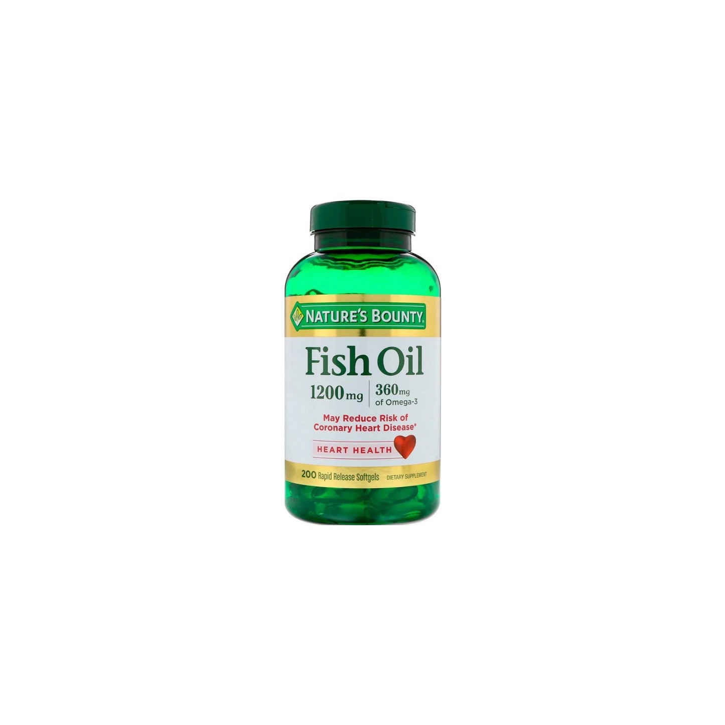 Nature's Bounty, Fish Oil, 1,200 mg, 200 Rapid Release Softgels