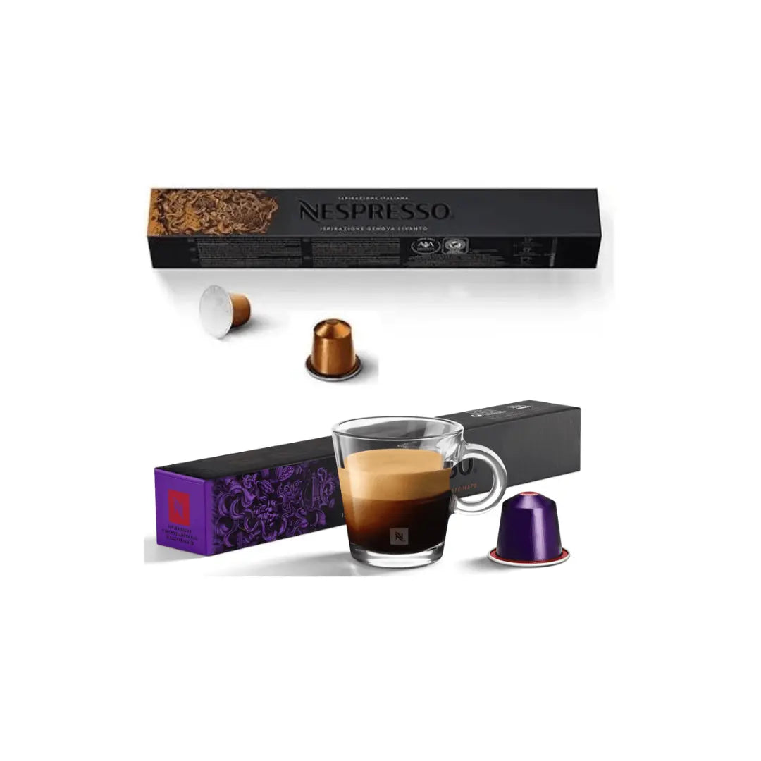 Nespresso Ispirazione Firenze Arpeggio Coffee Pods 10 Pods Nespresso Ispirazione Genova Livanto Coffee Pods 10 pods (Combo Pack)