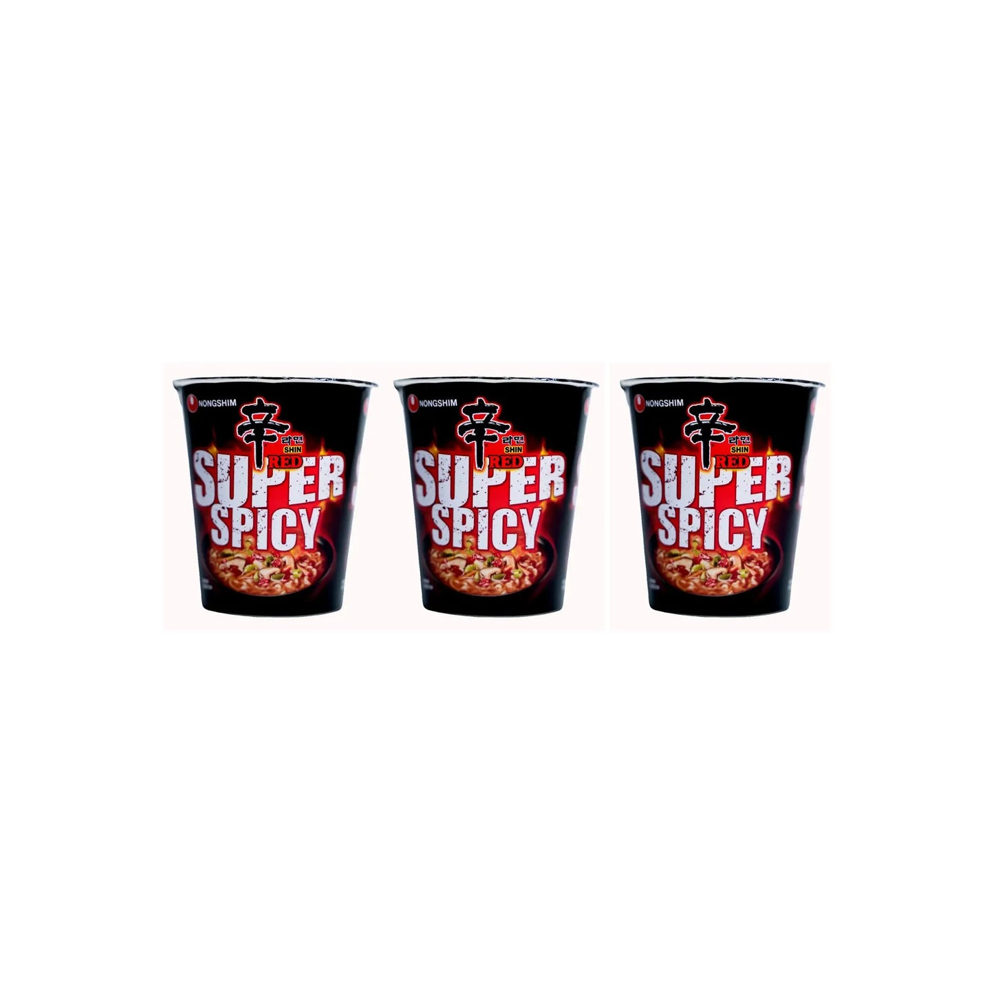 Nongshim Shin Red Super Spicy Noodles 68g ( Pack of 3)