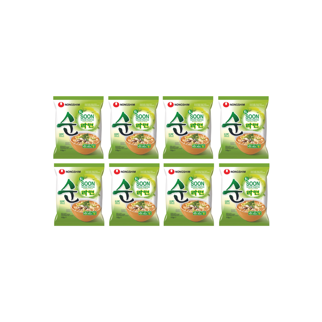 Nongshim Soon Veggie Ramyun, 112g ( Pack of 8)