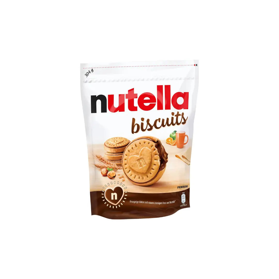Nutella Ferrero Biscuits, 304g, White & Brown