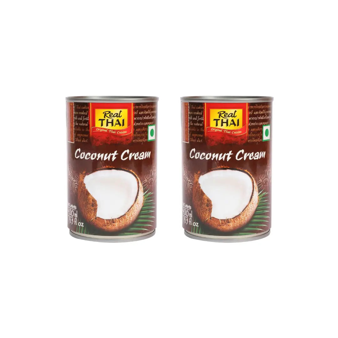 Real Thai Coconut Cream 400ml (PACK OF 2)