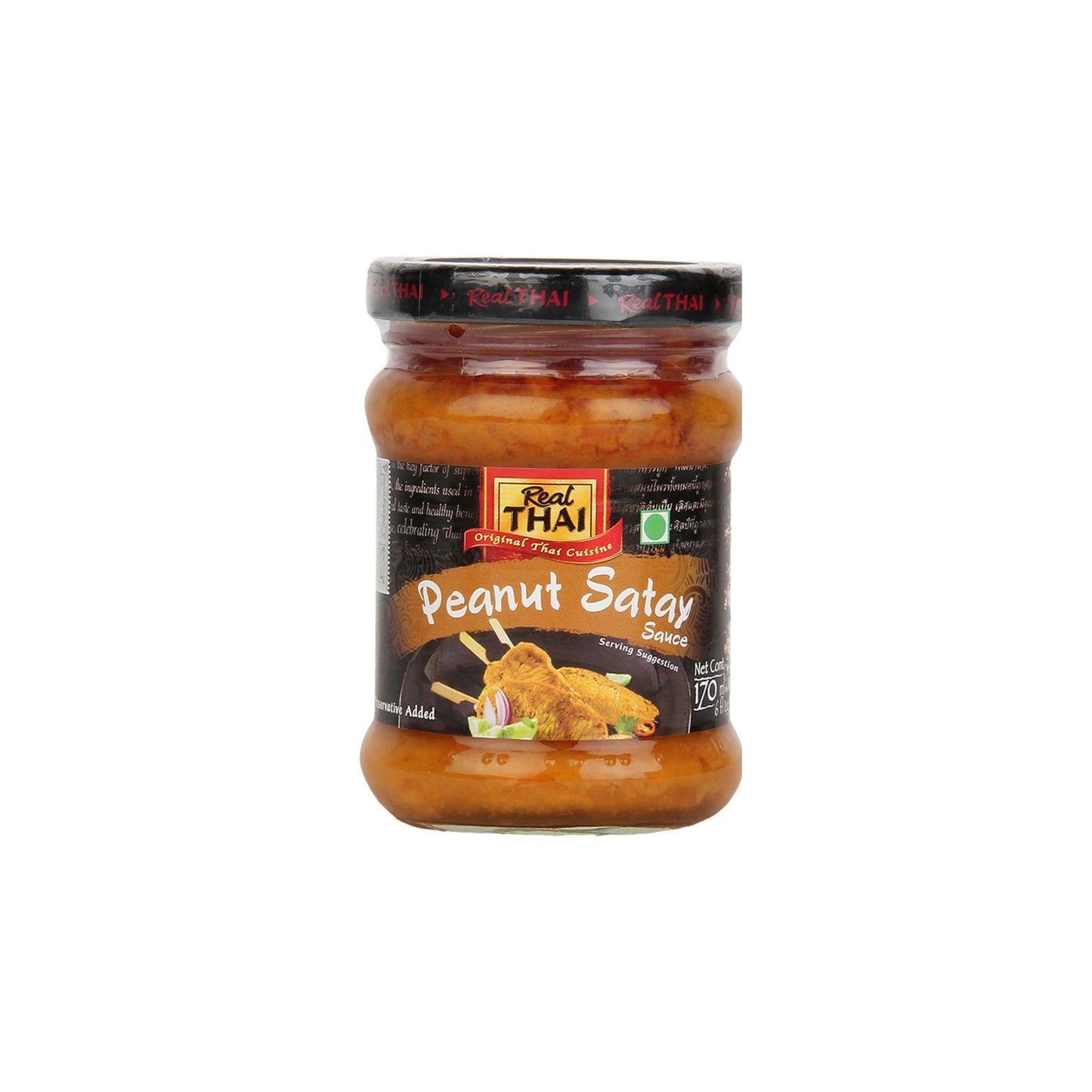 Real THAI Original Thai Cuisine Peanut Satay Sauce, 170 ml