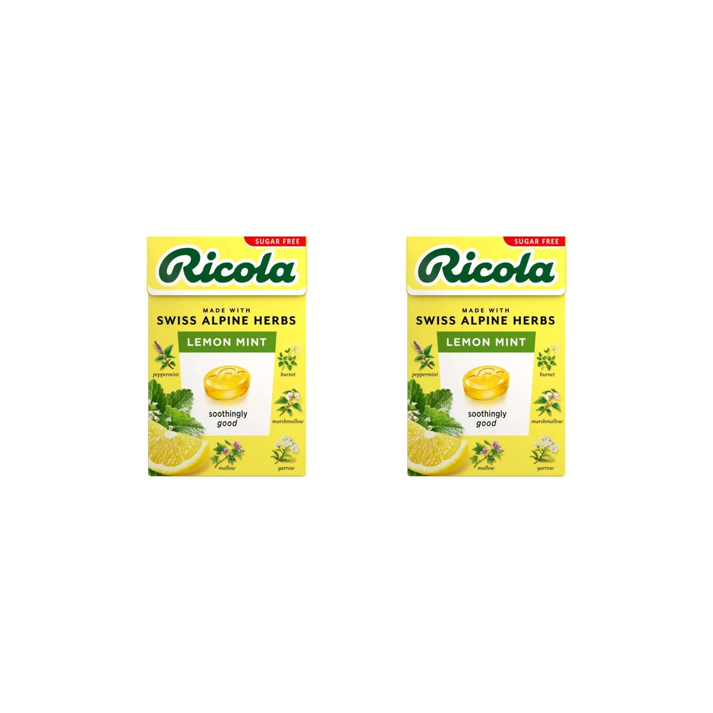 Ricola swiss alpine herbs Lemon Miint 45g (Pack of 2)