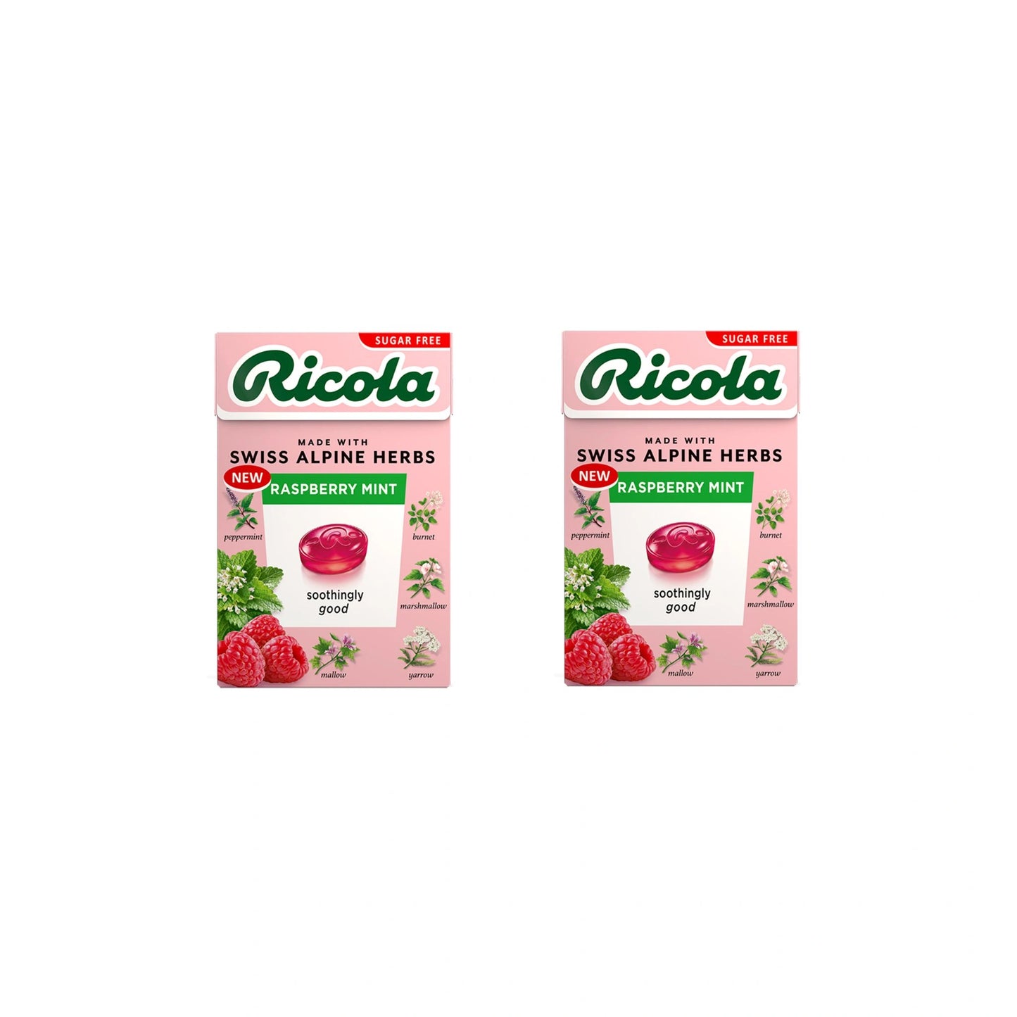 Ricola swiss alpine herbs raspberry mint 45g (Pack of 2)