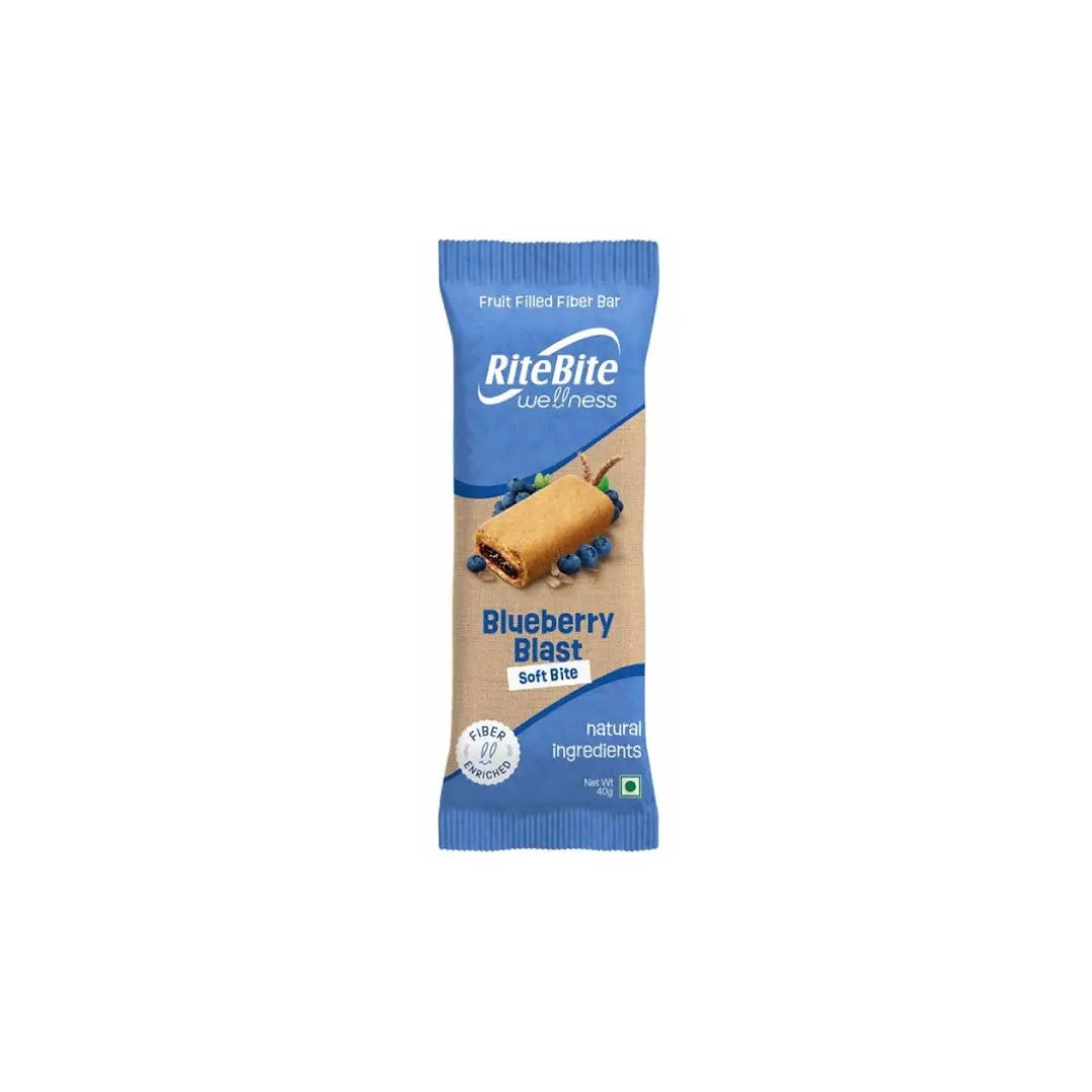 RiteBite Wellness Snack Bar Blueberry Blast 40g (Pack of 12)