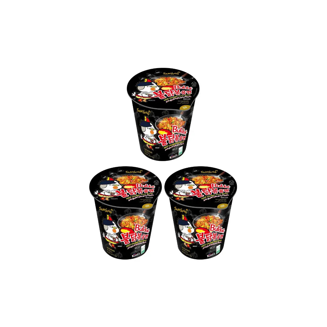 Samyang Hot Chicken Flavour Cup Ramen 70G (Buldak/Black) (Pack of 3)
