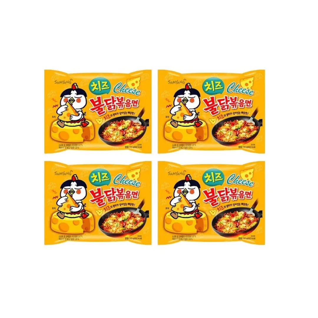 Samyang Hot Chicken Ramen Cheese Noodles 140gm x 4