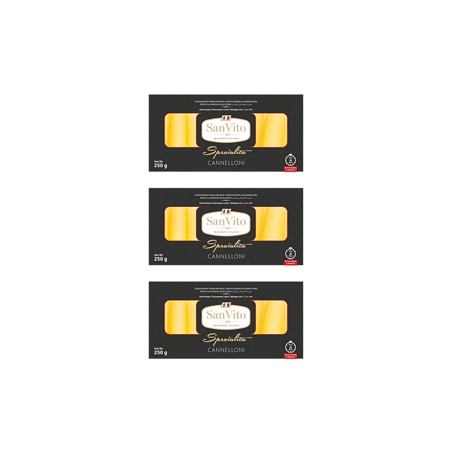 San Vito Specialita Cannelloni Pasta 250g (Pack of 3)